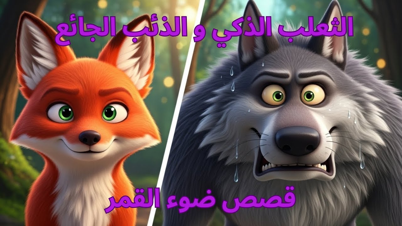 الثعلب الذكي و الذئب الجائع 🦊 | قصص عربية للأطفال | كيف خدع الثعلب الذكي الذئب؟ قصص ضوء القمر
