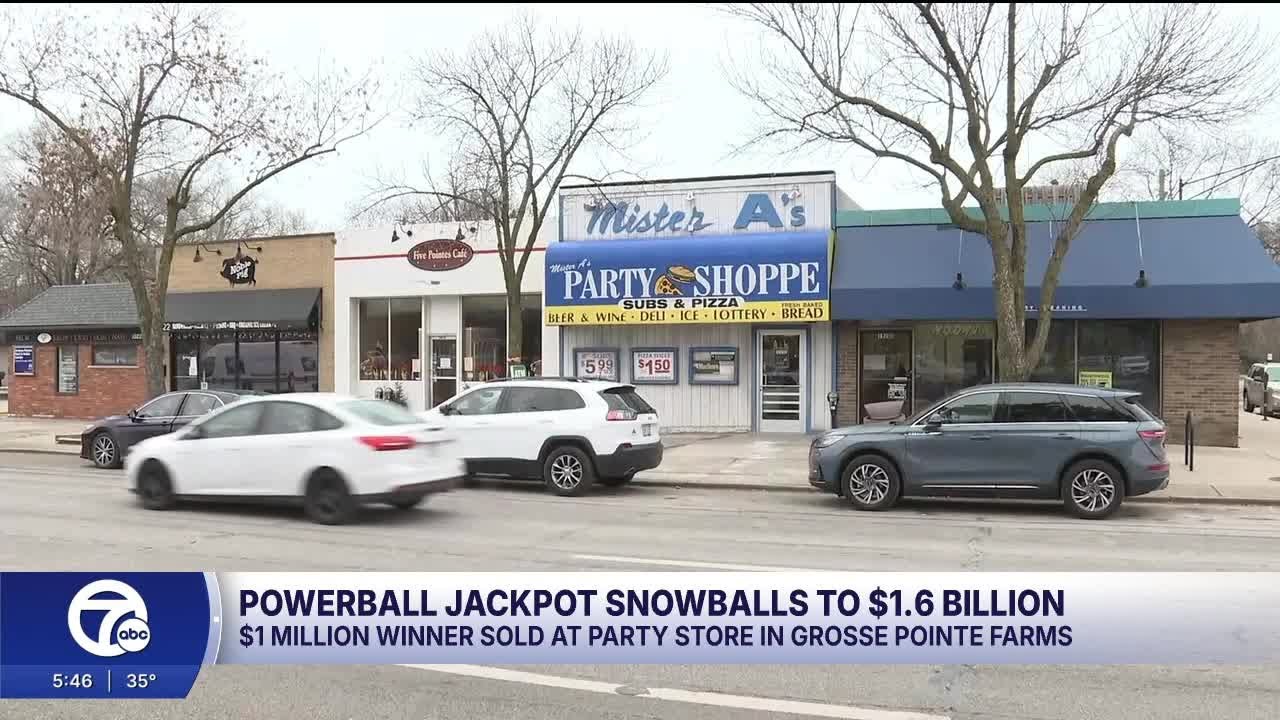 Million-dollar Powerball ticket sold at Grosse Pointe Farms party store