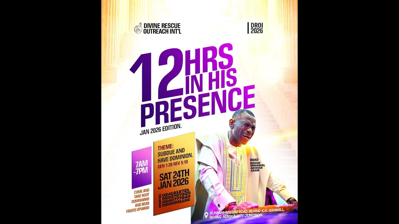 12 HOURS IN HIS PRESENCE