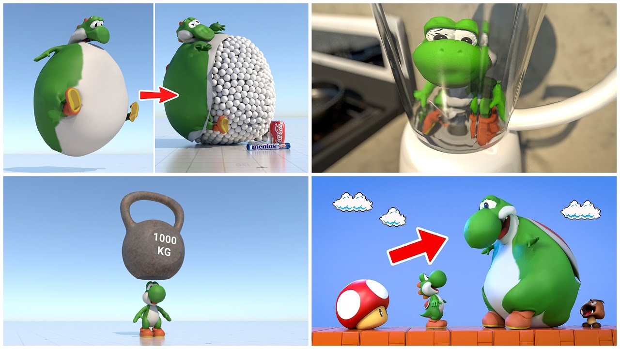 Yoshi Bloopers - Best Yoshi animations! 🍄🙃