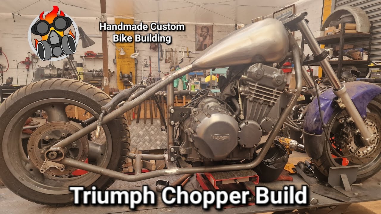 How I Build Handmade Triumph Chopper Custom Bike #engineering #bike #viral #mustwatch #subscribe
