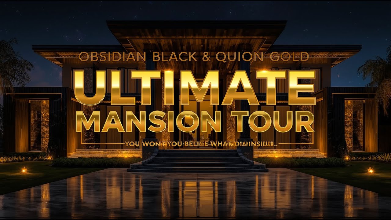 The Ultimate Black & Gold Luxury Home Tour 2026 | Floating Staircase, Infinity Pool & Supercars