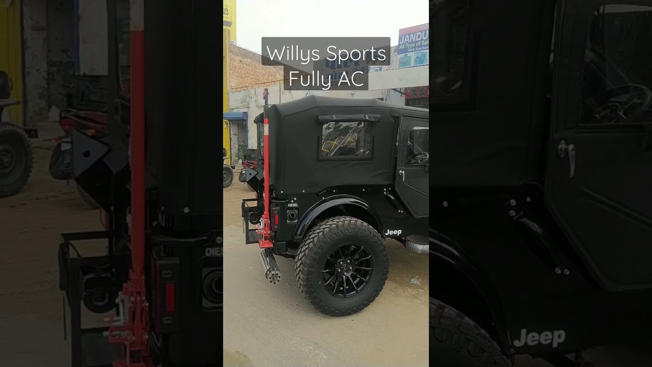 Willys Jeep with AC || Modified jeep  #Shorts #sohansuthar