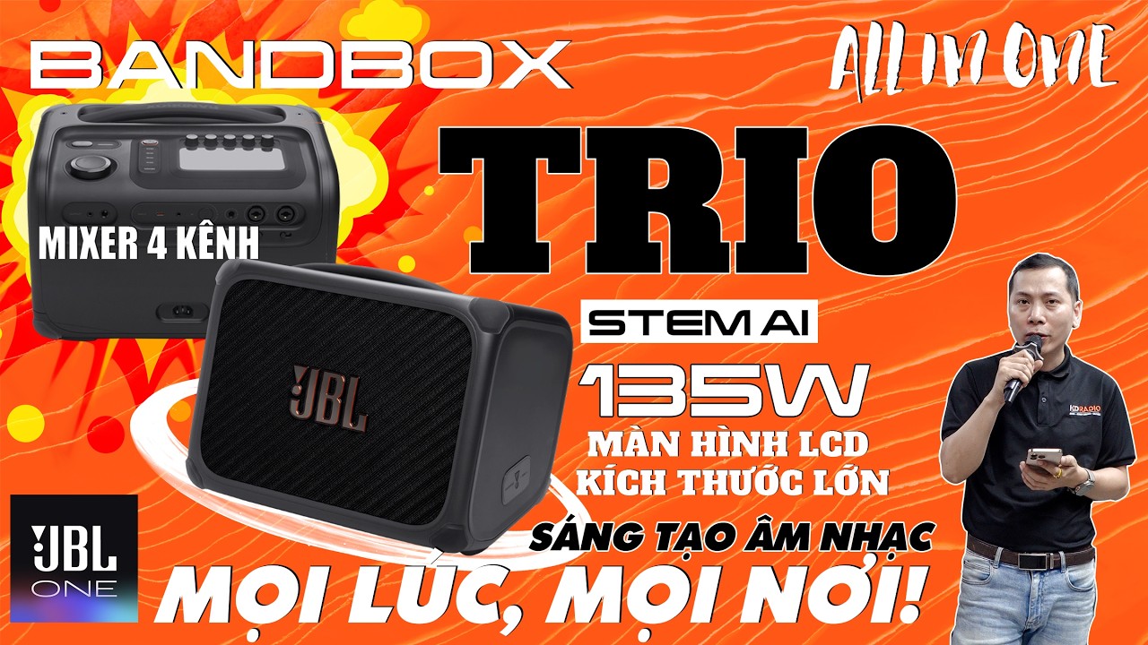 Đánh Giá Siêu Phẩm JBL BandBox Trio Mới Nhất 2026: Loa Biểu Diễn Karaoke AI Đỉnh Cao, Pin 10h, LCD!
