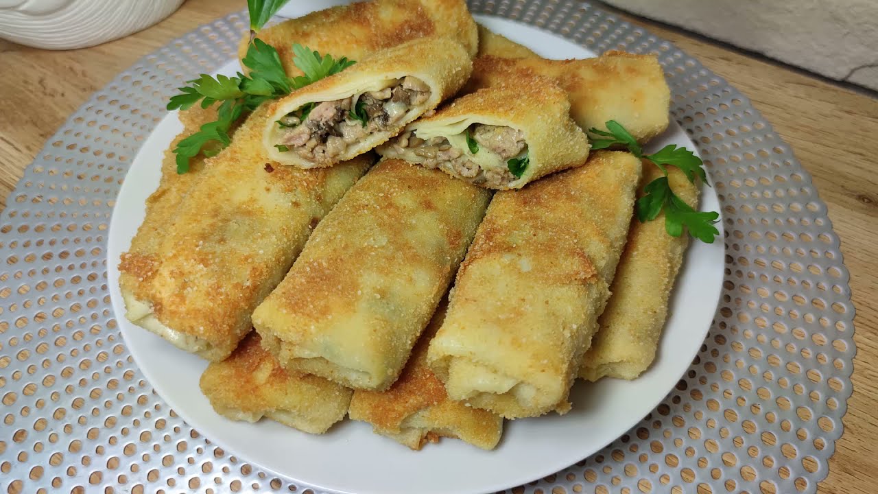 Krokiety z mięsem mielonym i pieczarkami 🍴🤩
