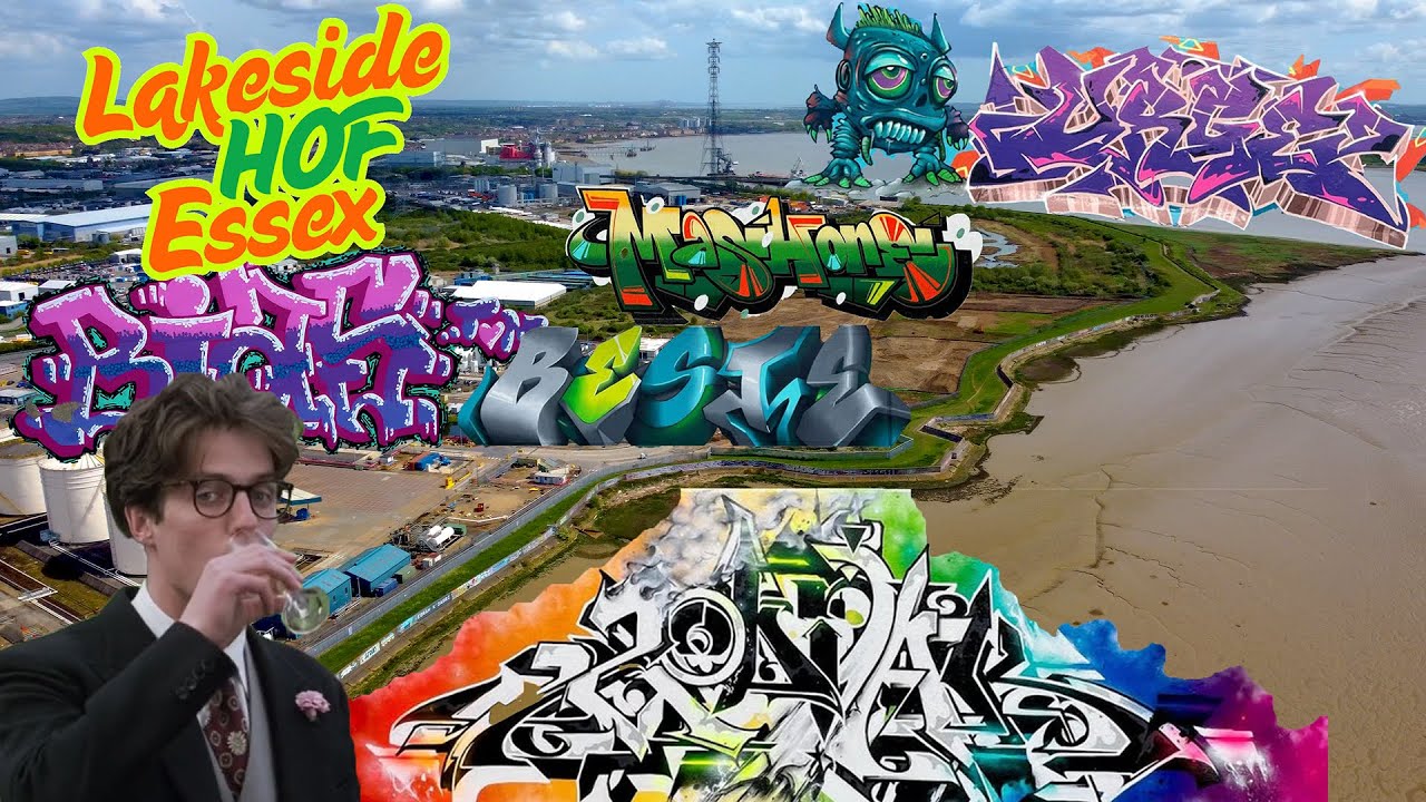 The World's Longest Graffiti wall? in 4K Lakeside Essex 20/04/25