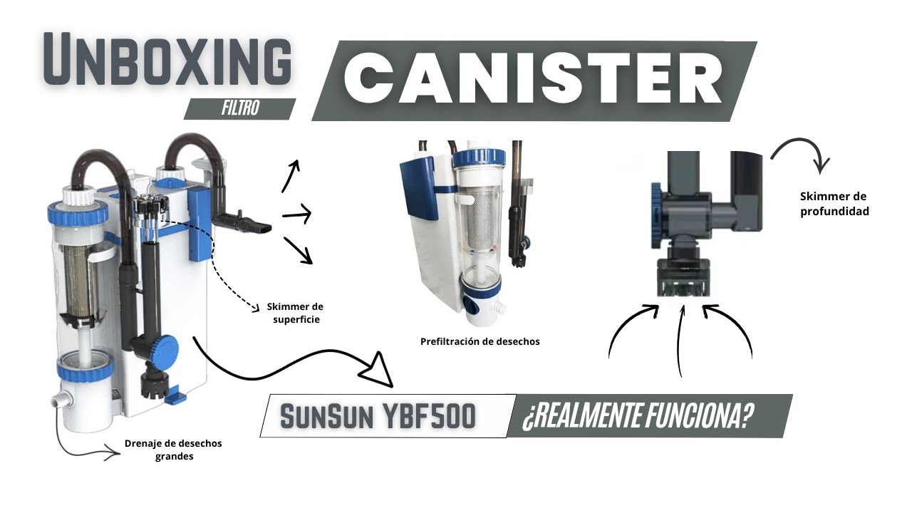 #unboxing Filtro canister para acuario | SUNSUN YBF500 con Skimmer de superficie y profundidad
