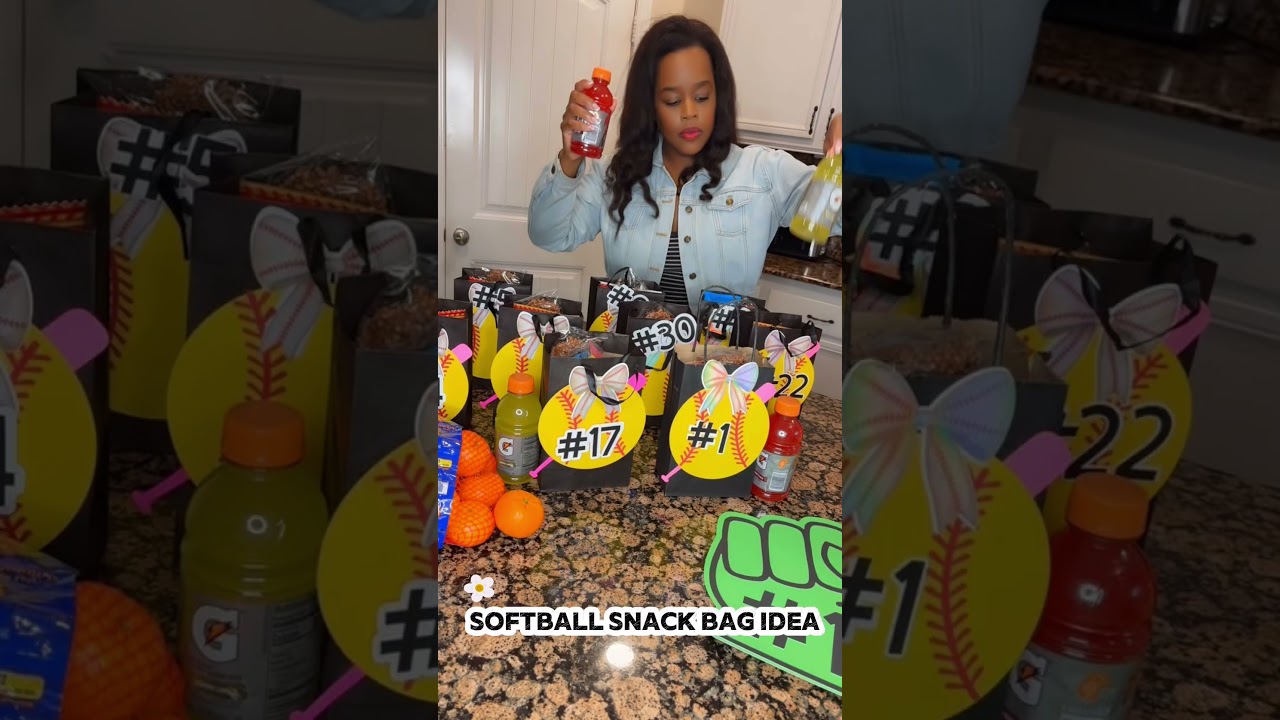 Easy Softball Snack Day Goodie Bag Idea 🥎✨