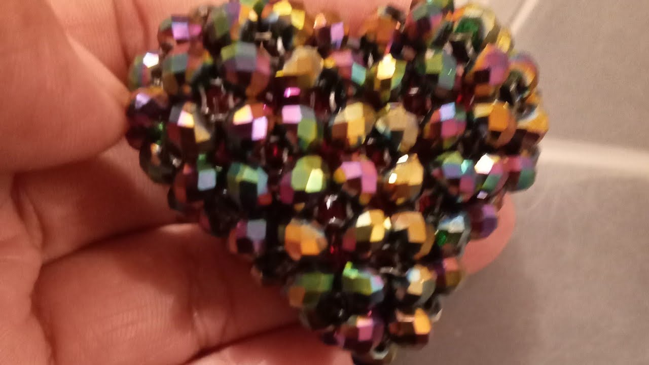 Realiza tu accesorio de hermoso  corazón de cristal, fácil y sencillo!!❤