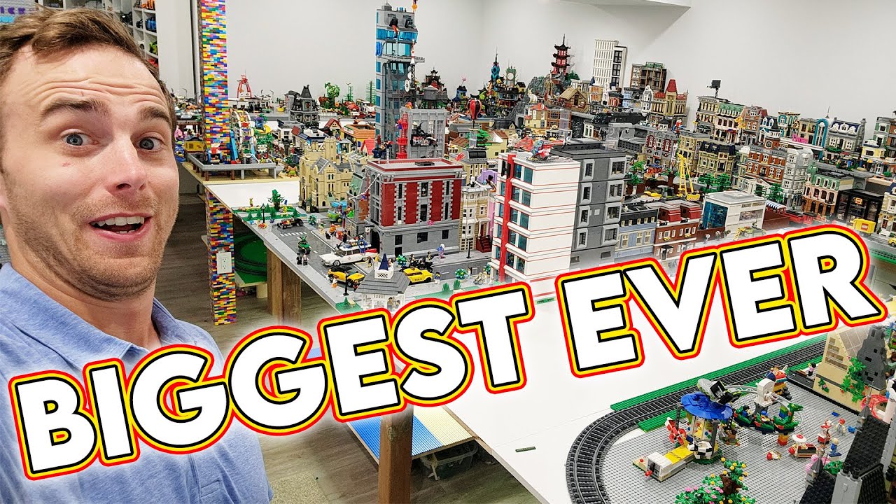 Our BIGGEST LEGO CITY LAYOUT!!
