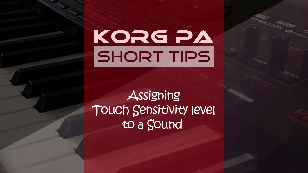 How to set touch sensitivity level in Korg | Korg PA Short tips | Korg velocity sensitivity