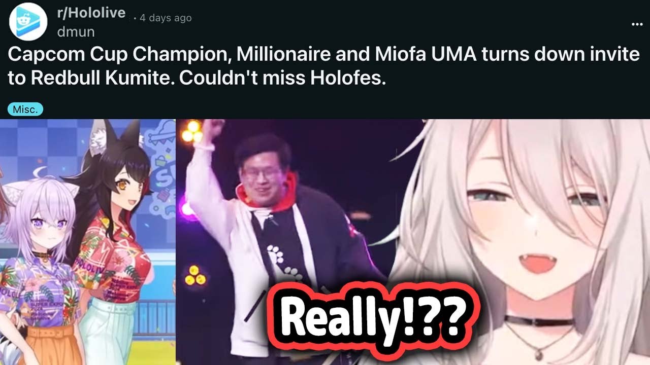 Botan Reacts To Pro Player Choosing HoloFes Over Street Fighter Tournament【Hololive】