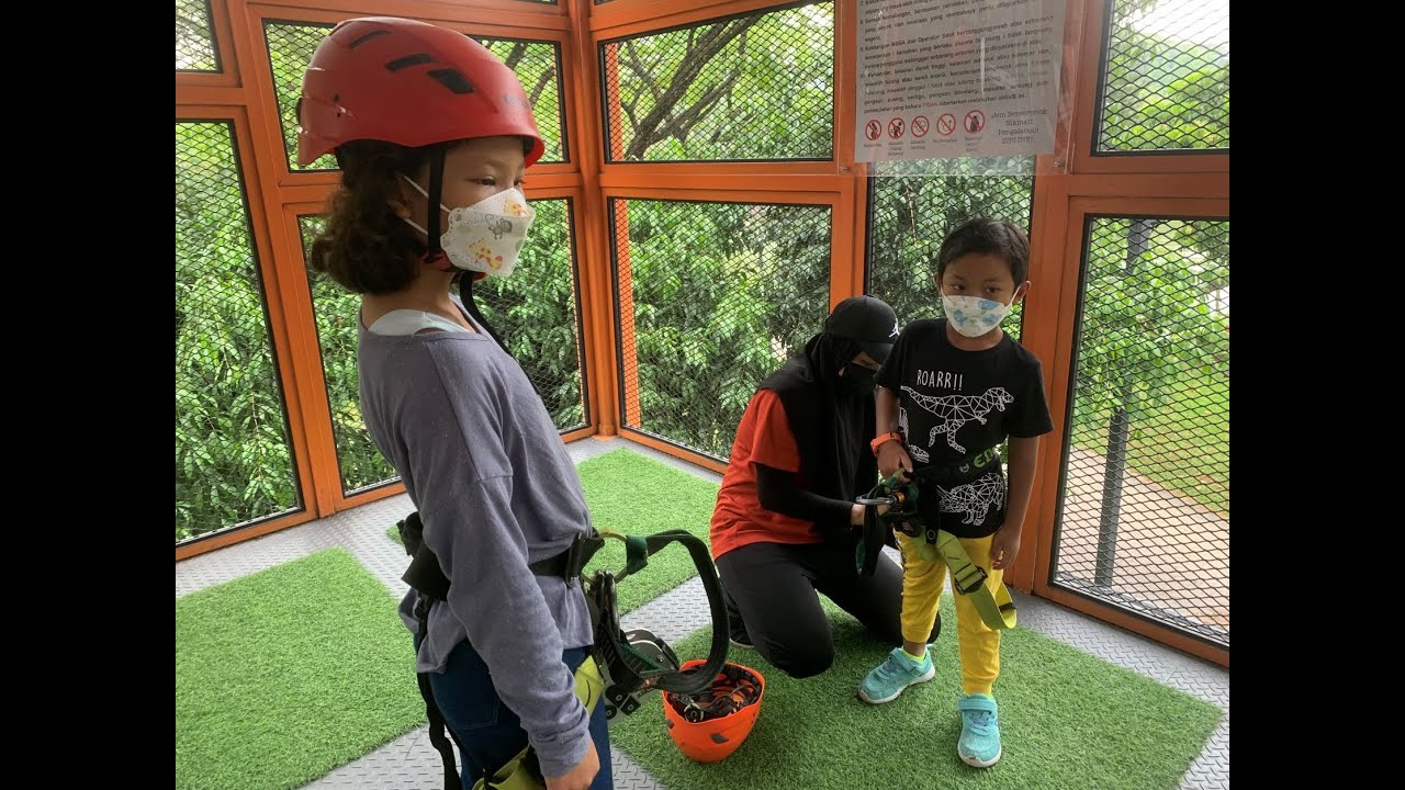 ZIP LINE SHAH ALAM: Hanna & Rayyan mencuba Zip Line!
