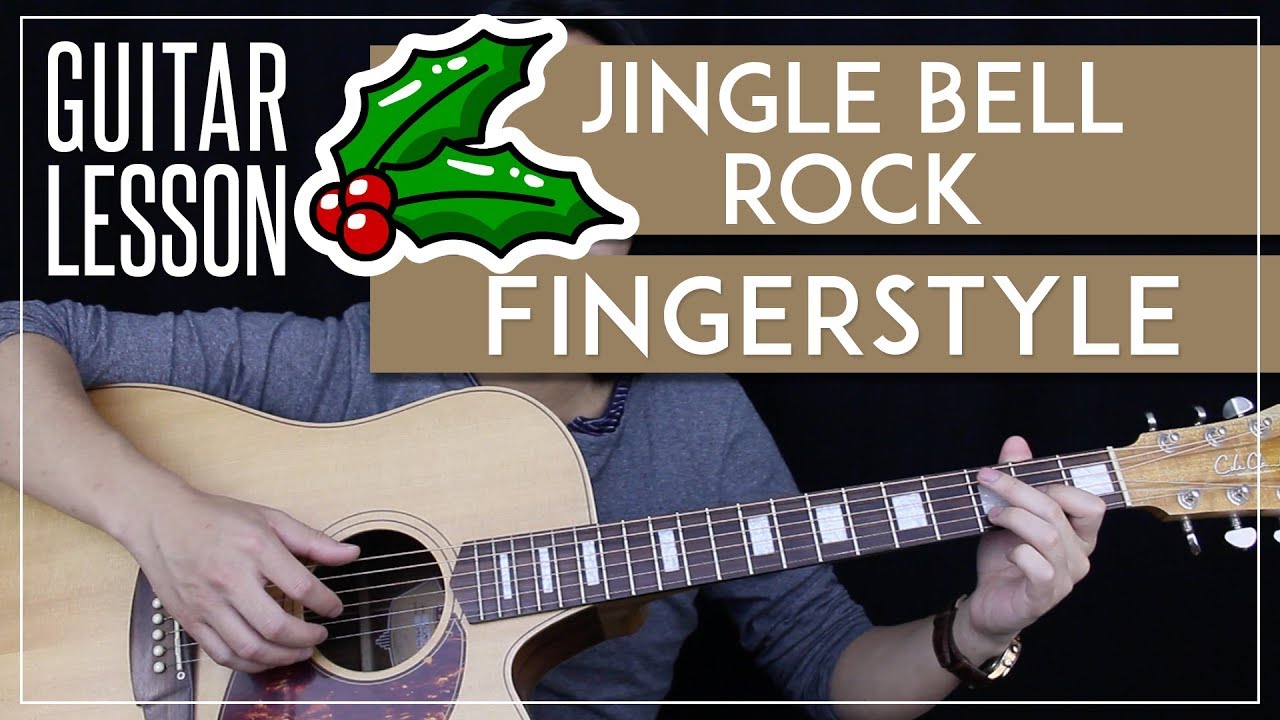 Jingle Bell Rock Fingerstyle Guitar Tutorial - Christmas Fingerstyle 🎸|Easy Arrangement|