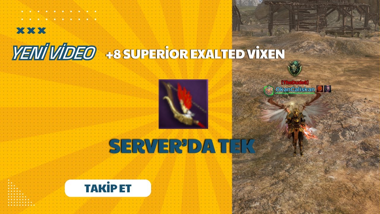 +8 Superior Exalted Vixen 140 AP SERVER'DA TEK - UPGRADE #riseonline #riseonlineworld