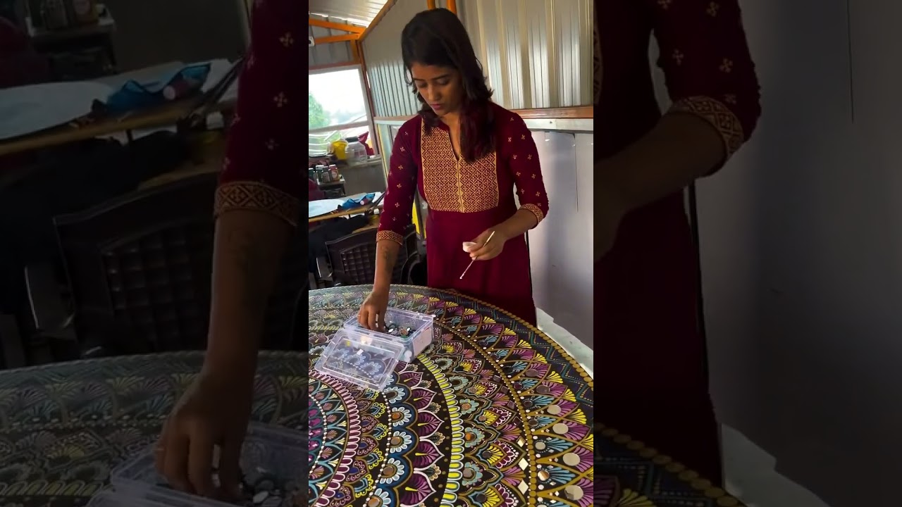 5.5 feet ₹18000/- 8883763524 #dotmandalapainting #mandala #dotmandalaart #dotmandalas