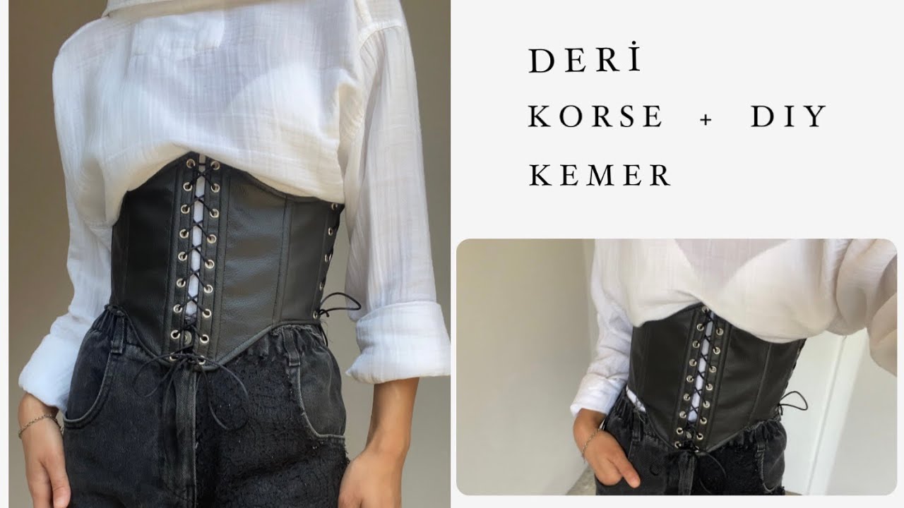 Deri korse kemer yapımı // corset diy #diy #corset