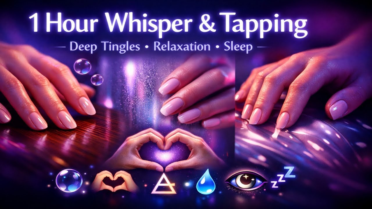 ASMR Whispering & Tapping for Tingles 😴 1 Hour • Soft Whispers • No Ads • Deep Relaxation & Sleep