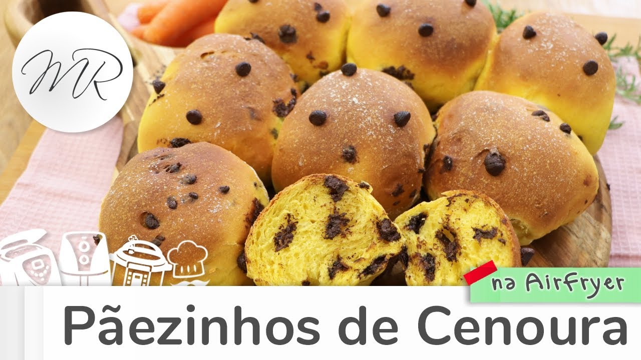 Pão de Cenoura com Gotas de Chocolate na AirFryer / Fritadeira Sem Óleo - Maurício Rodrigues
