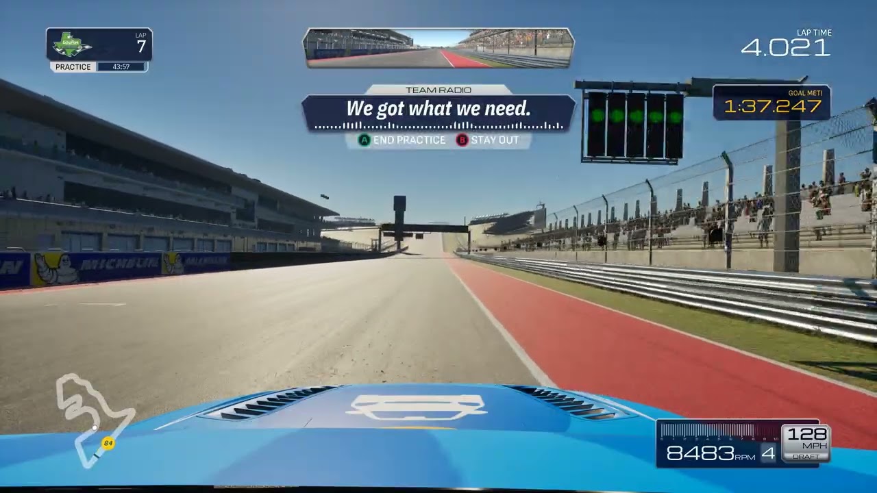NASCAR 25 COTA Next Gen hot lap and 3 lap run