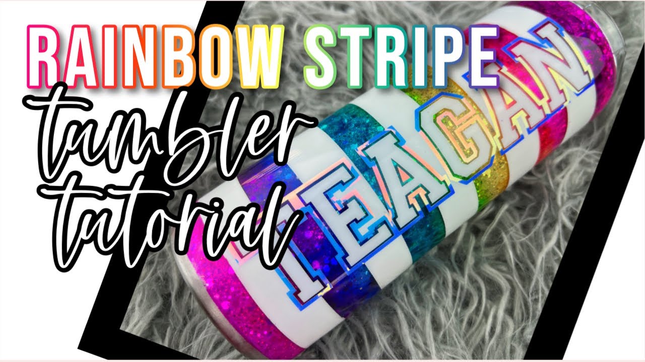 Rainbow Alcohol Ink Tumbler Tutorial