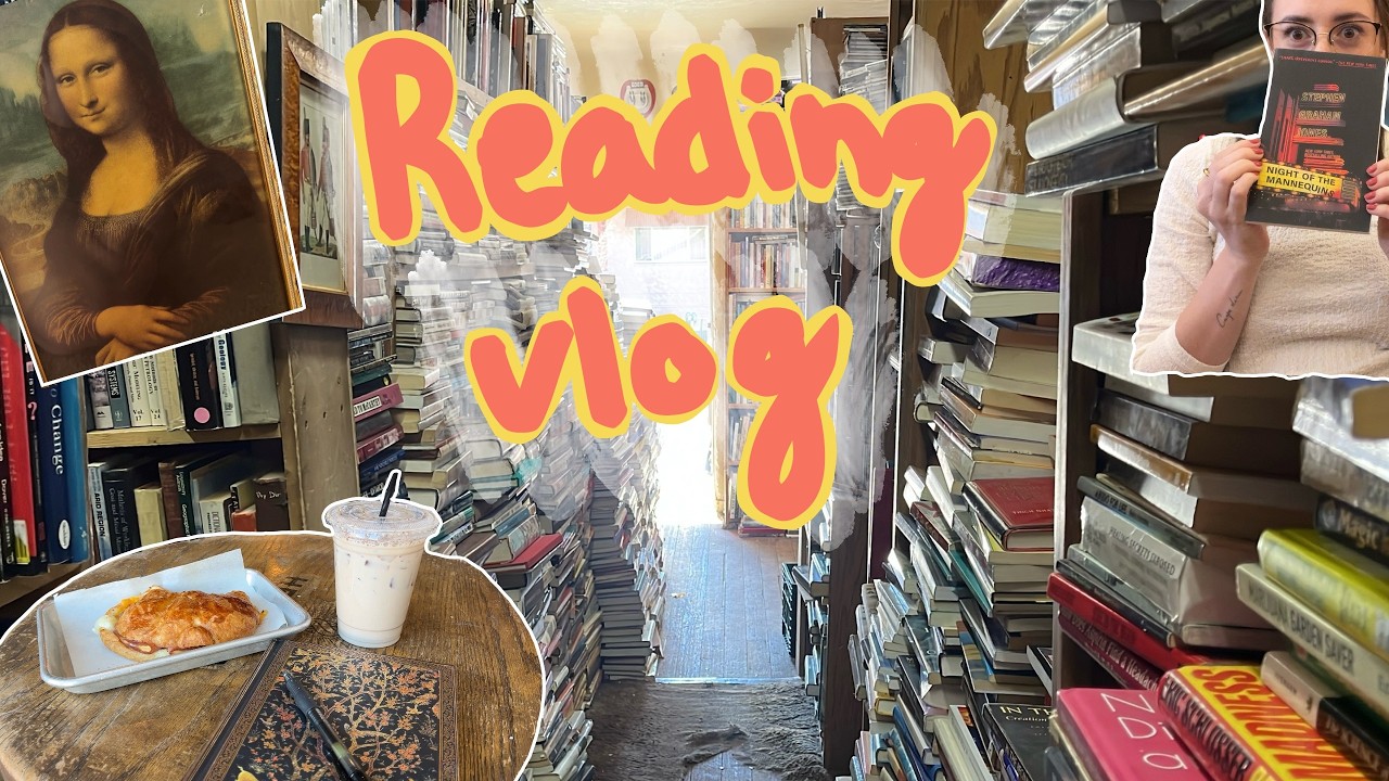 Reading Vlog | Bookstores, Cafes, and Reading