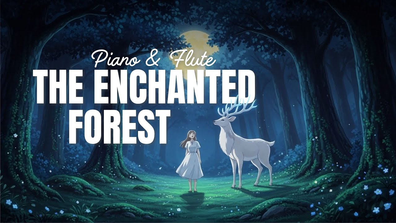 Emerald Whispers 🌿 Chill Ghibli Piano & Flute Mix [Enchanted Forest ASMR Ambience]