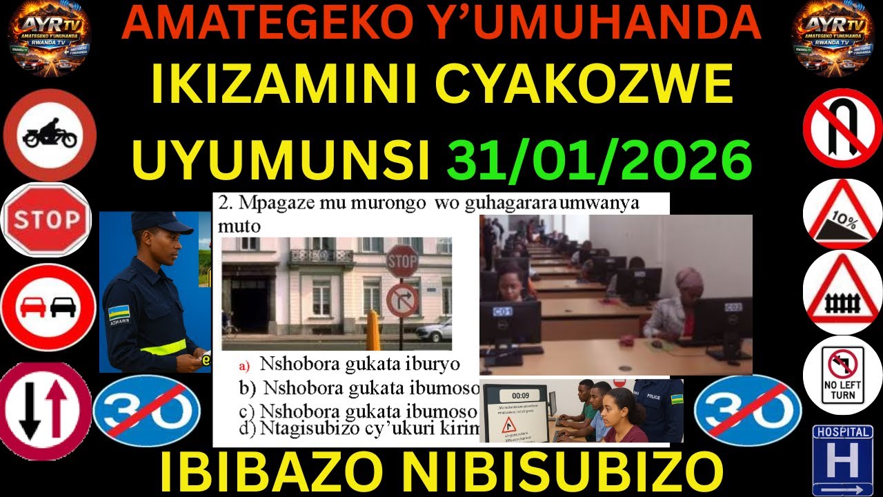 🚦 IBIBAZO N’IBISUBIZO BY’IKIZAMI CY’URUHUSHYA RW’AGATEGANYO - AMATEGEKO Y’UMUHANDA #TEACHER NKOTANYI