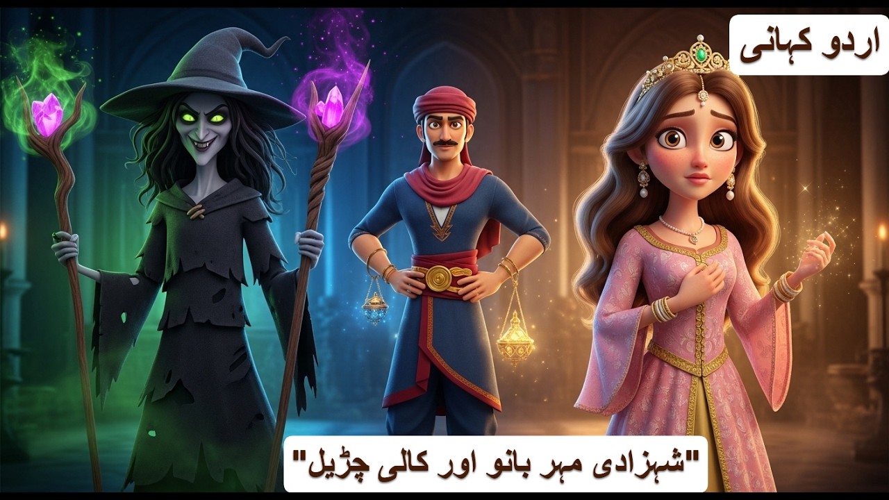 Princess Meher Bano and the Black Witch| Umru Ayyar Story | Fairy Tales in Urdu| Bedtime stories