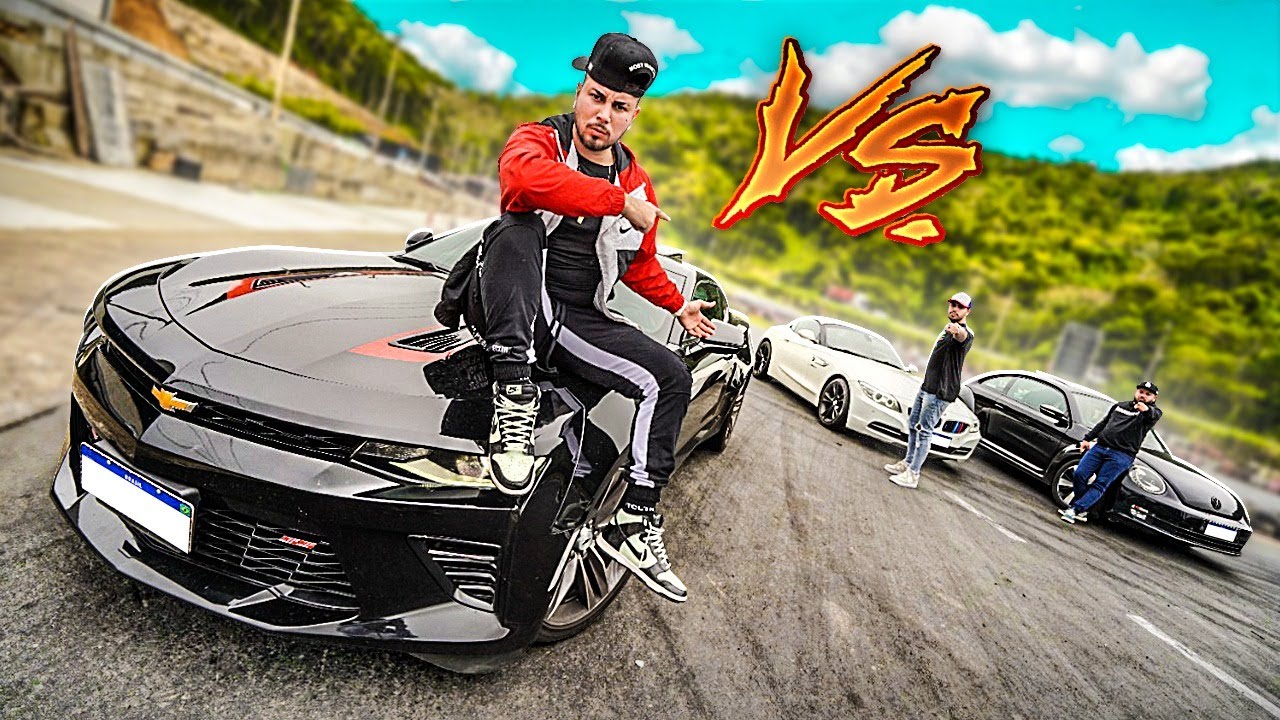 O GRANDE RACHA - CAMARO vs BMW Z4 e FUSCA TURBINADO !! * pode vir todo mundo *