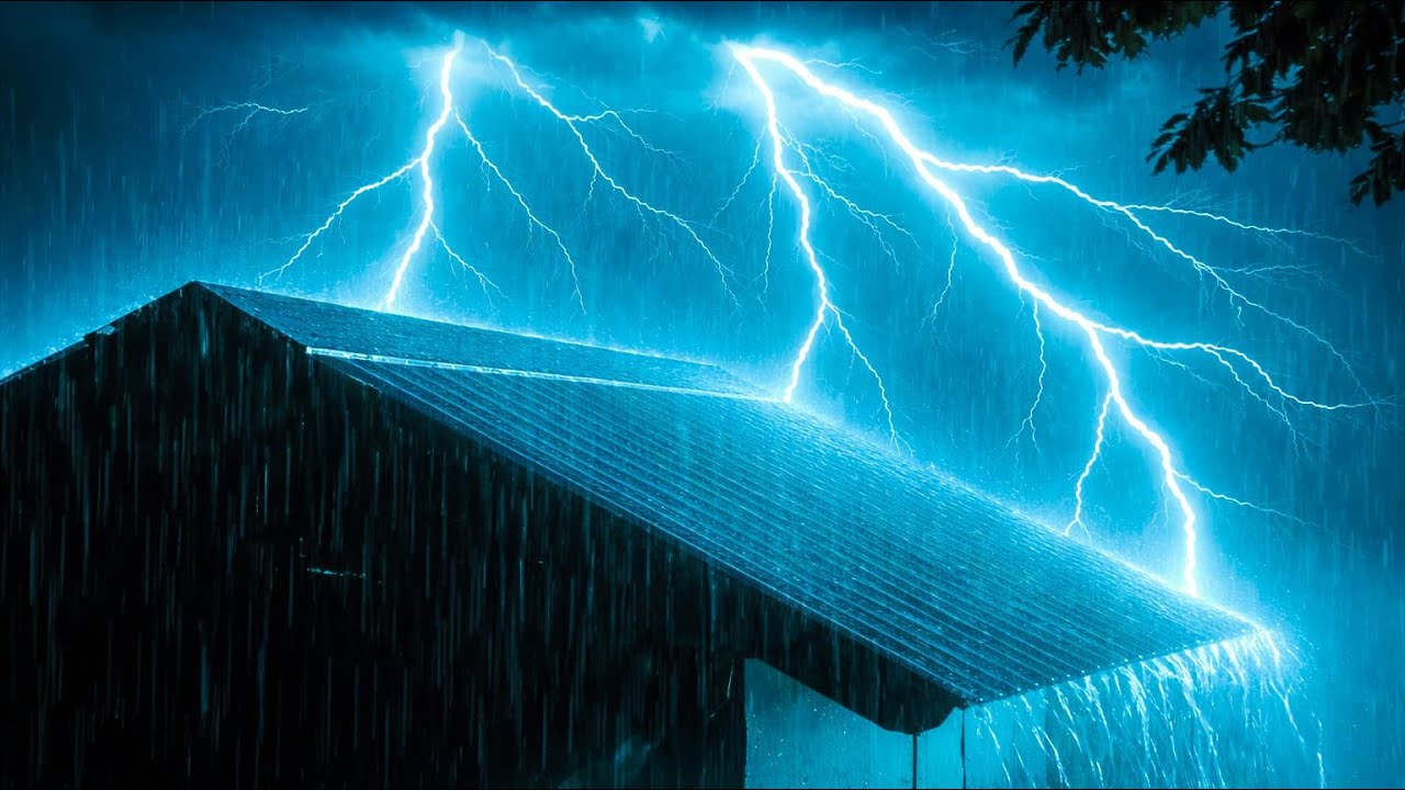Heavy Rain and Thunder Sounds for Deep Sleeping | Fall Asleep Fast