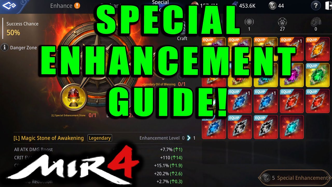 MIR4 - Special Enhancement Guide!  Upgrade Magic Stones, Spirit Treasures, Spectrumite, More!