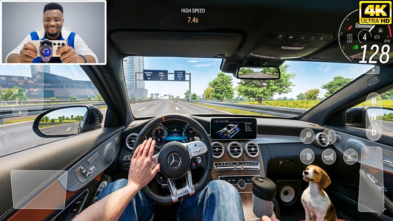 StreetPro - Car Driving Game | Mercedes C63 AMG Highway POV | 4K ULTRA 