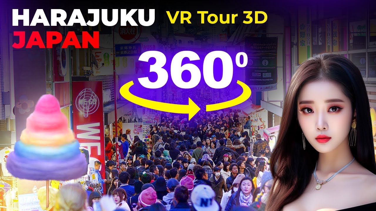 Wander Harajuku Japan Fashion Shopping & Food Street : Harajuku Tokyo [4K] 360&deg; VR Tour