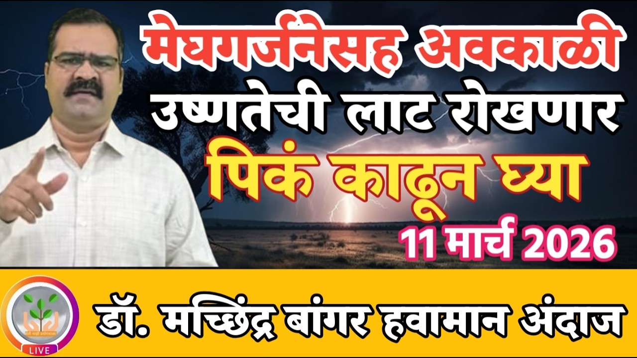 अवकाळी पावसामुळे उष्णतेची लाट थांबेल? | मेघगर्जनेसह वादळी पाऊस | अस्मानी संकट @MachhindraBangar 