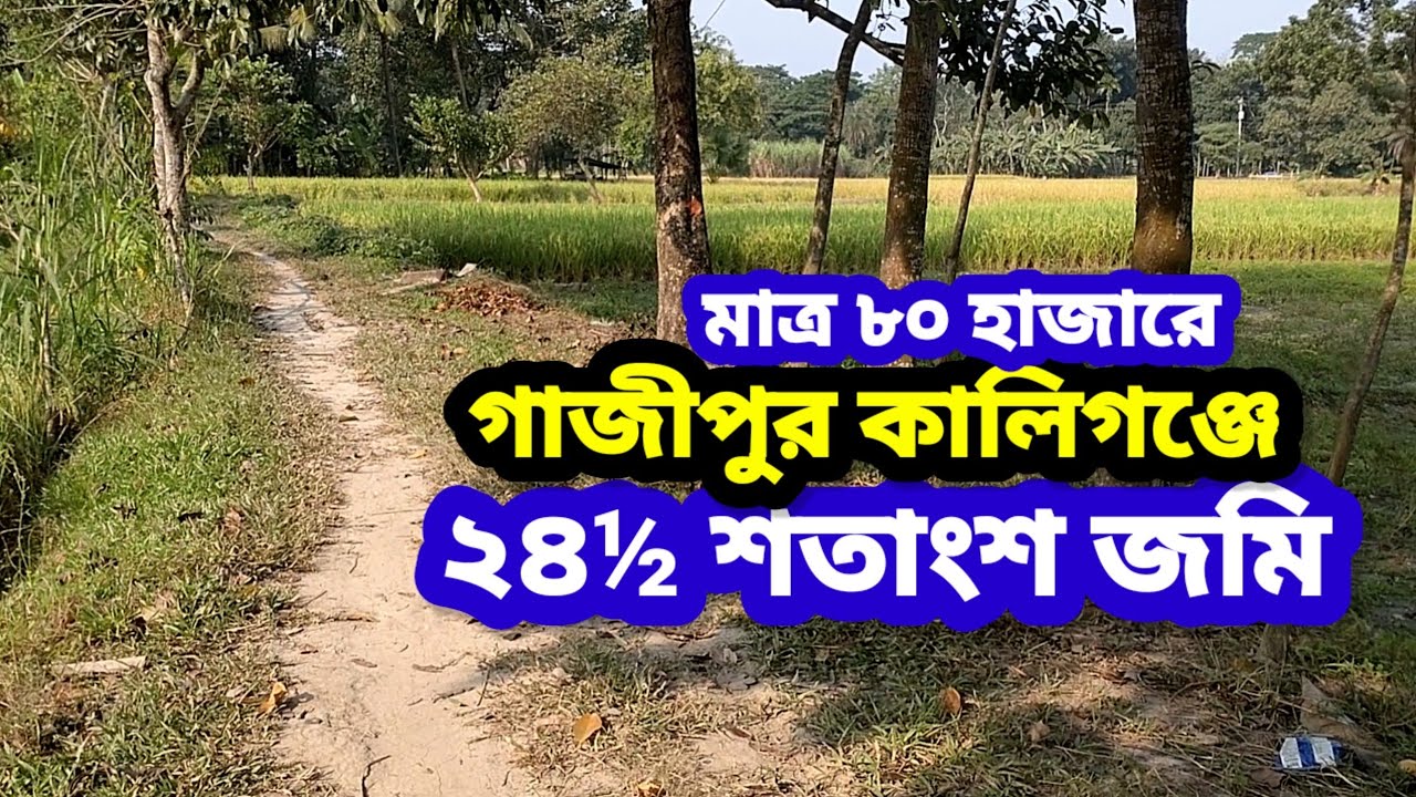 কম দামে জমি বিক্রয় কালিগঞ্জ গাজীপুর ২৪ শতাংশ | ১২ ফিট রোড | Land sale Kaliganj Gazipur Dhaka