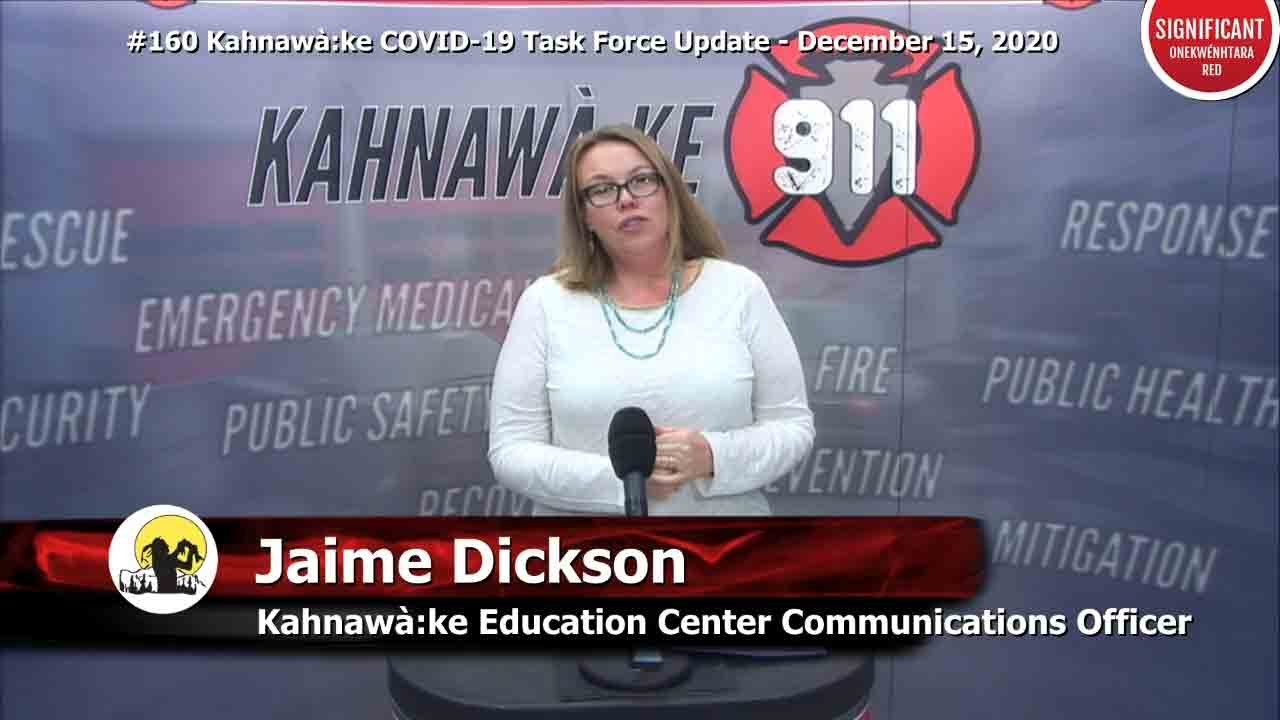 Kahnawà:ke COVID-19 Task Force briefing December 15, 2020