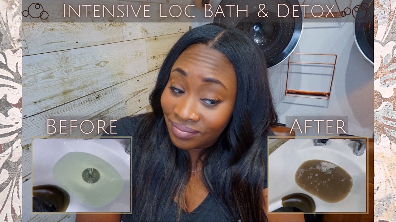 Intensive loc bath 🛀🏾 & detox | Build up removal, re-twist & style | Styles by Shimiko