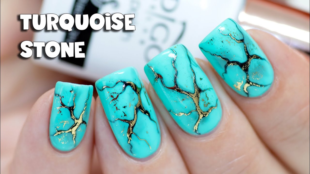 REALISTIC TURQUOISE STONE Nail Art | Indigo Nails