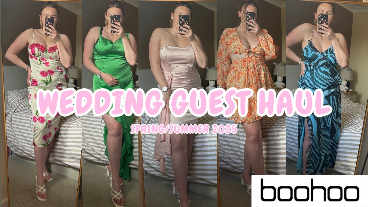 WEDDING GUEST MIDSIZE TRY ON HAUL, SPRING/SUMMER EDITION 2025, BOOHOO