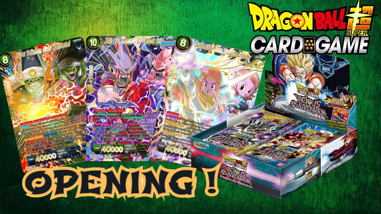 VICIOUS REJUVENATION OPENING !! DRAGON BALL SUPER CARD GAME