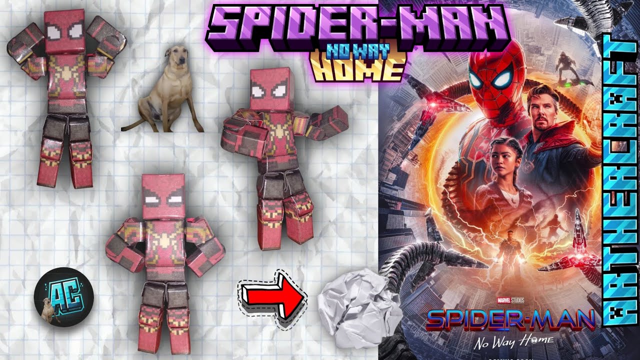 Spider-Man No Way Home en Papel 🕷️📄 | ¡Con MUCHOS DETALLES ÉPICOS! ✨🖤🔥 | ArtherCraft