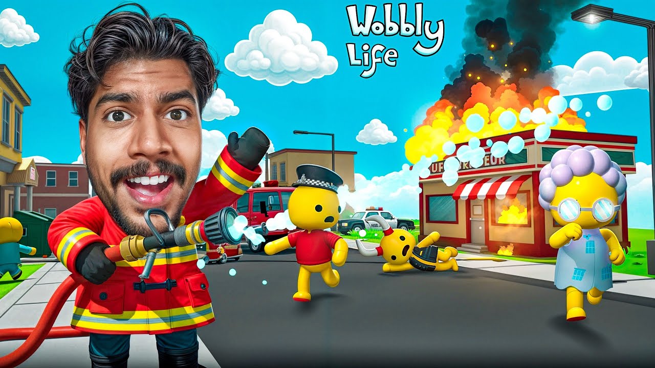 I Got a Job as a FIREFIGHTER in Wobbly Life 🚒!!