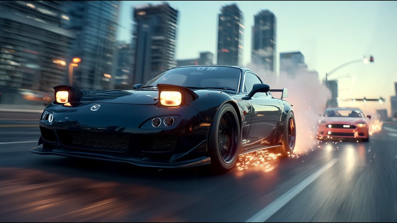 Need for Speed🚗🖤🏎️Black Mazda vsTraffic:Drift, Jumps&Racing Emotions⚡iOS Android Real Touch Gameplay