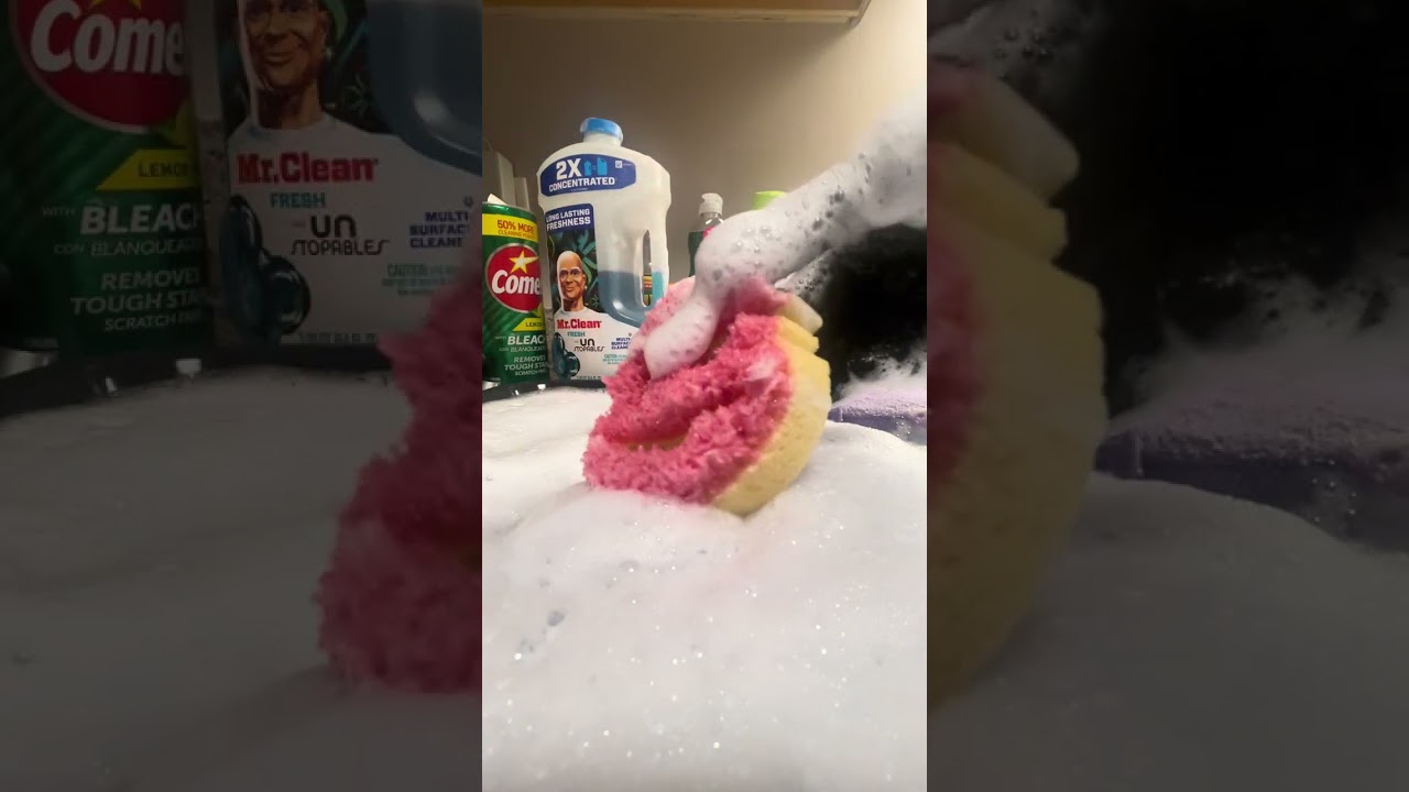 10 Minutes of Satisfying Sponge Suds ASMR (Colorful Soap & Foam)