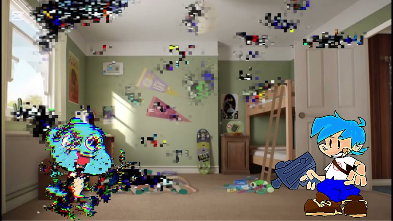 Pibby fnf corrupted gumball chewing gum + bonus cut scene