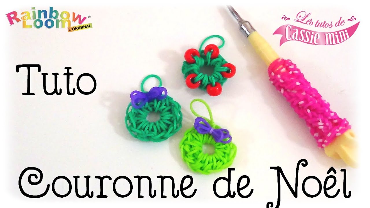 { Tuto } Couronne de Noël en élastique Rainbow Loom