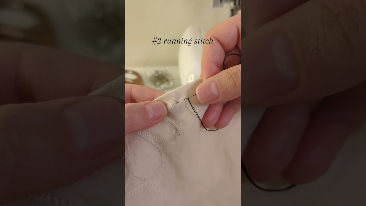 10 stitches you need to know #2 how to sew a running stitch #sewing #sewingforbeginners