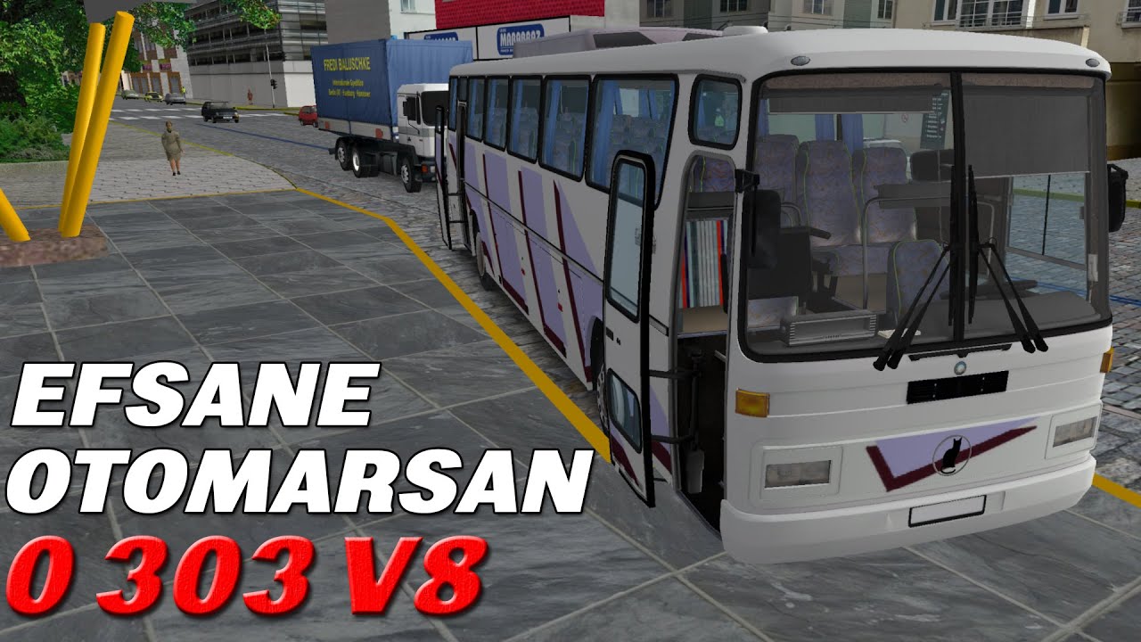 OMSI 2  MERCEDES O303 V8 | EFSANE V8 SESİ | DAR SOKAKLAR FRIBURGO MAP