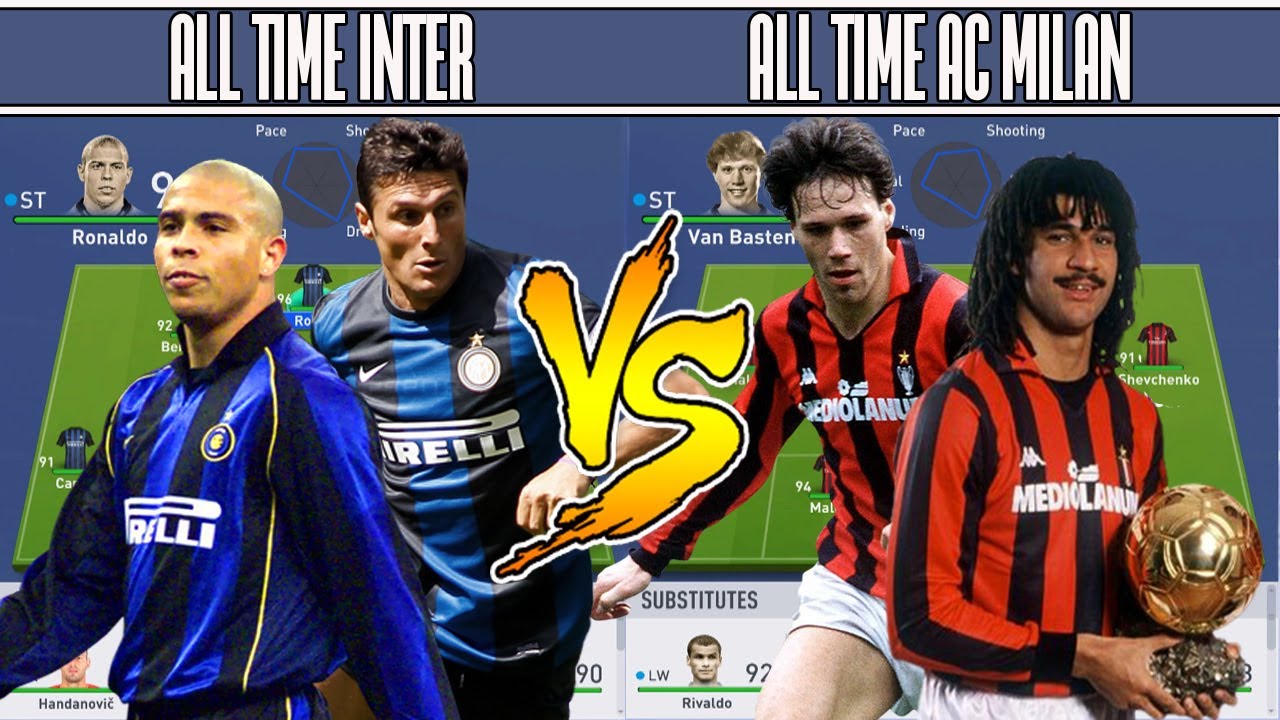 INTER MILAN ALL TIME XI VS AC MILAN ALL TIME XI - FIFA 19 EXPERIMENT